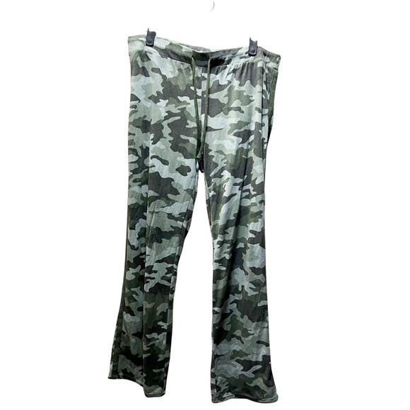 Lucky Brand Pajama Style Comfy Pants Green Camo High Rise Sweats Size M - Picture 2 of 6